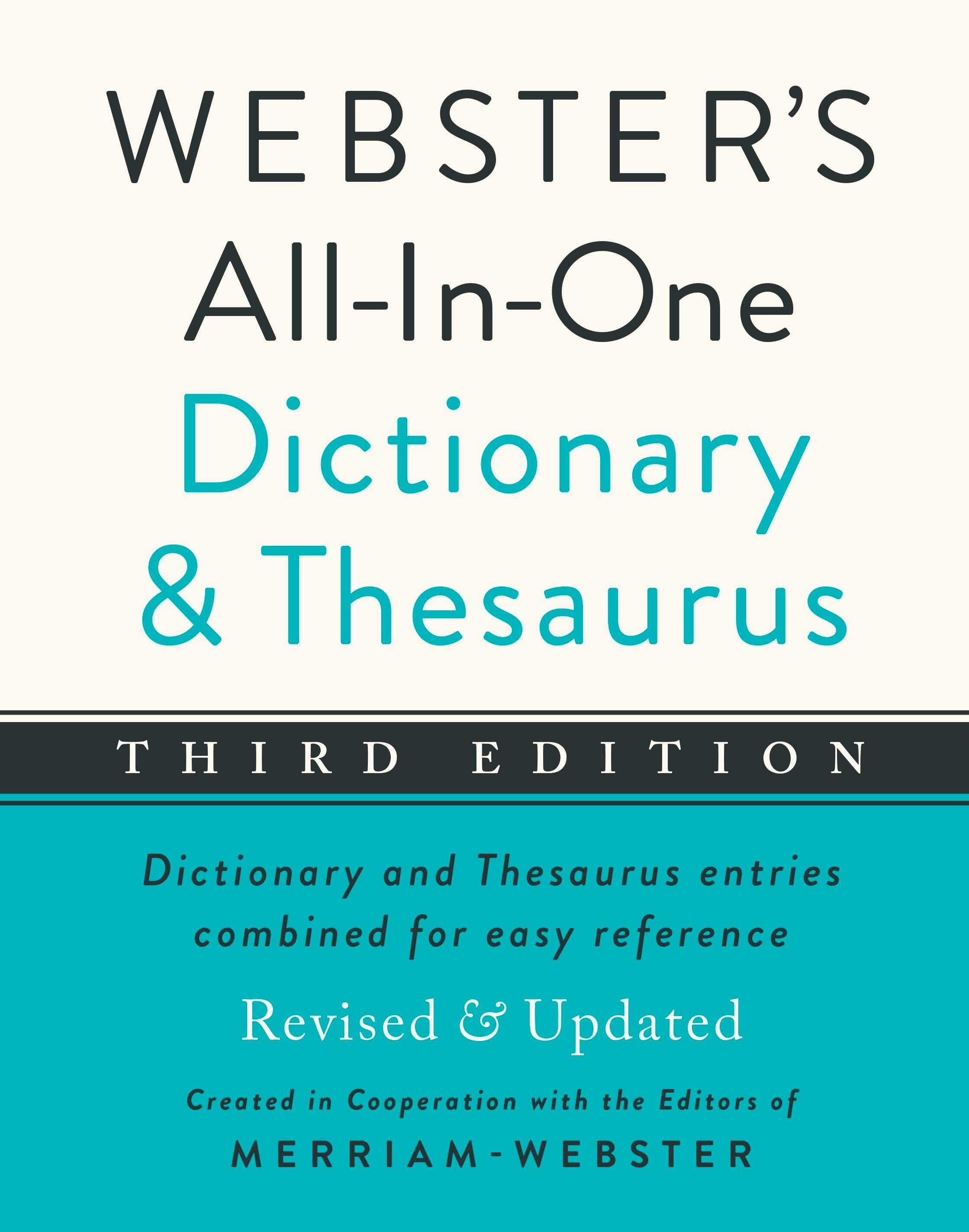 DICTIONARY AND THESAURUS WEBSTERS ALL IN ONE 3RD EDITION