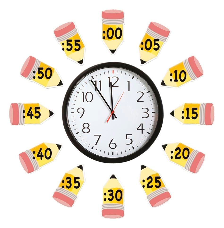 BULLETIN BOARD SET TELLING TIME