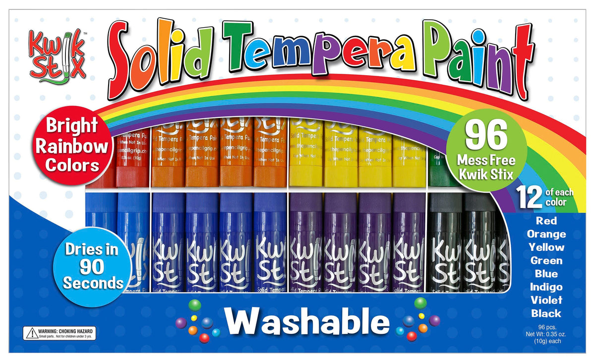 PAINT TEMPERA SOLID KWIK STIX RAINBOW SET OF 96