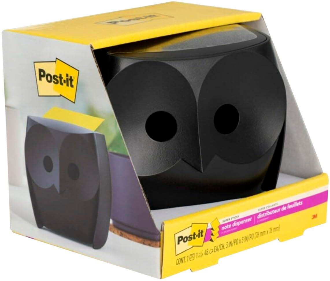 NOTES POST-IT OWL POP UP DISPENSER W/3 PADS