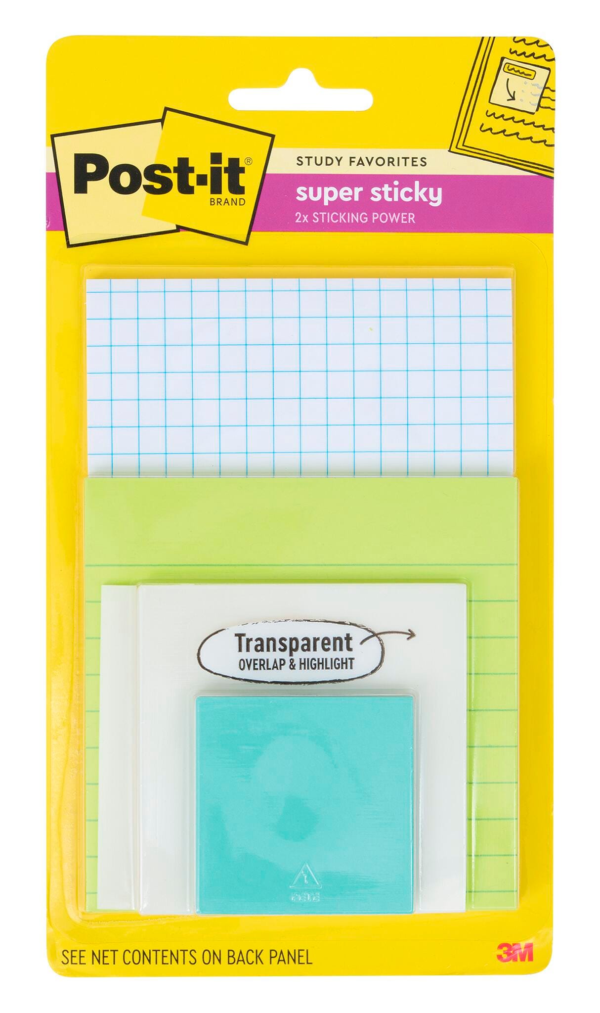 NOTES POST-IT STUDY NOTES SET OF 5