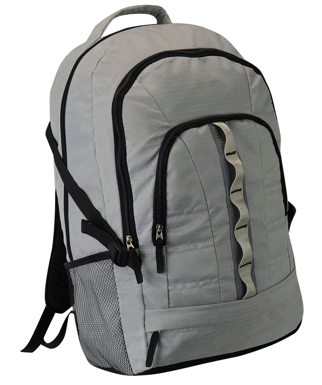 BACKPACK - HIGH SCHOOL STYLE - LIGHT GRAY - EACH