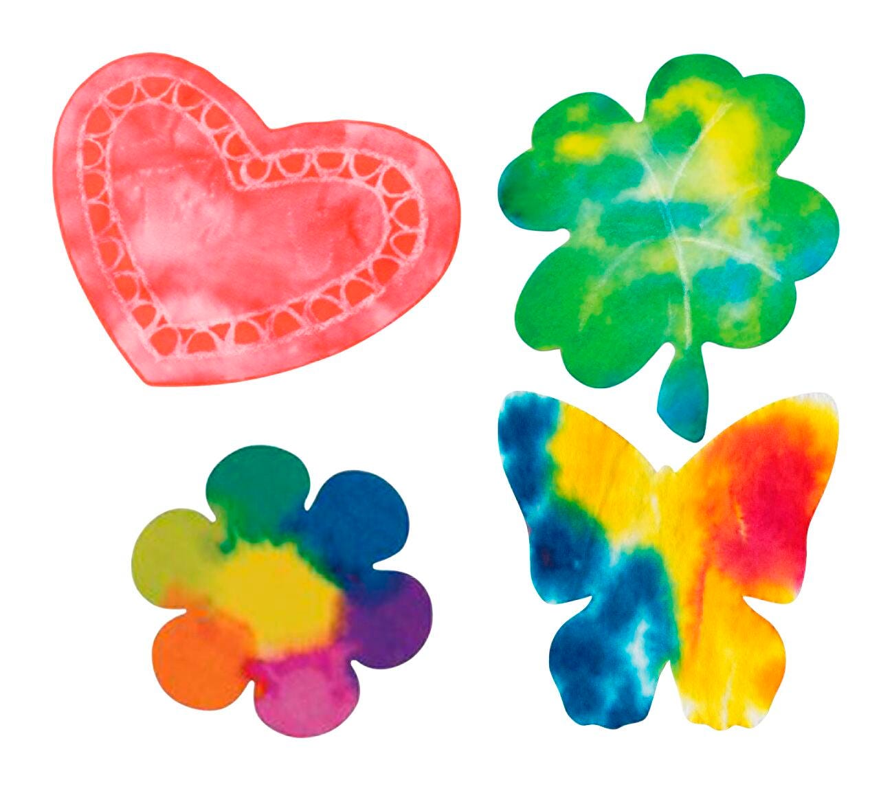 PAPER COLOR DIFFUSING SPRING SHAPES 48 PIECES