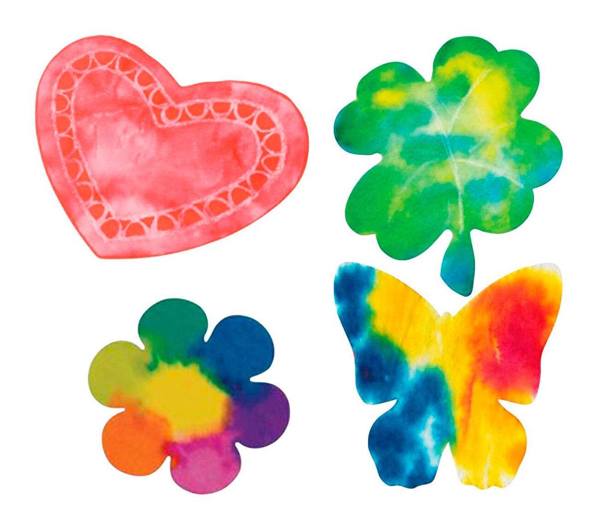 PAPER COLOR DIFFUSING SPRING SHAPES 48 PIECES