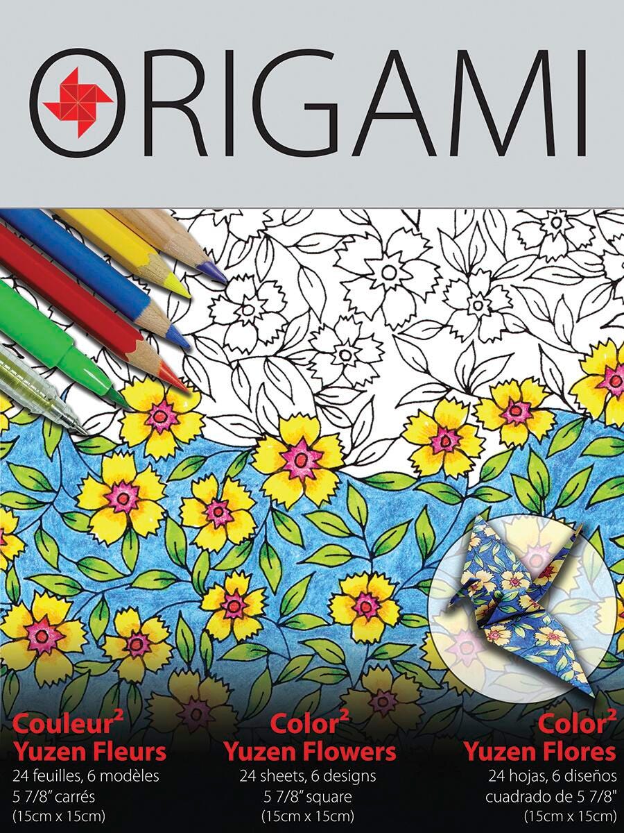 PAPER ORIGAMI YUZEN FLOWER ASSORTED 24 SHT