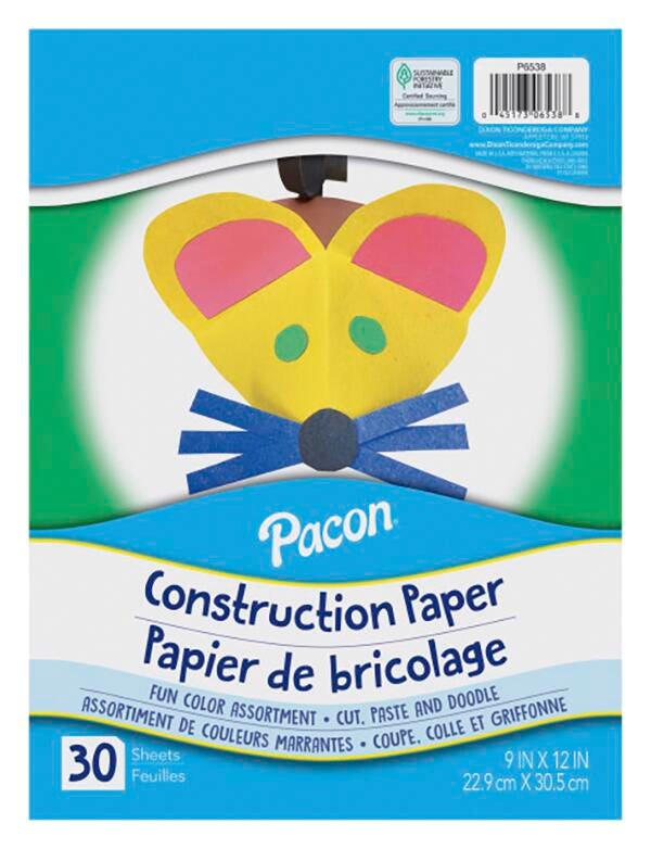 PAPER CONSTRUCTION 9 X 12 ASST COLORS 30 SHT