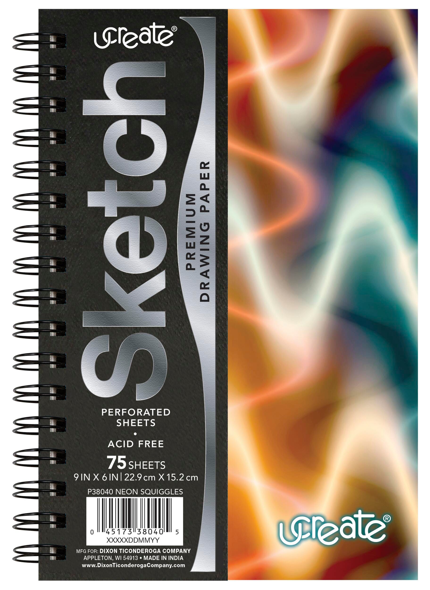 PAPER PAD NEON SQUIGGLES 6 X 9 IN 75 SHT