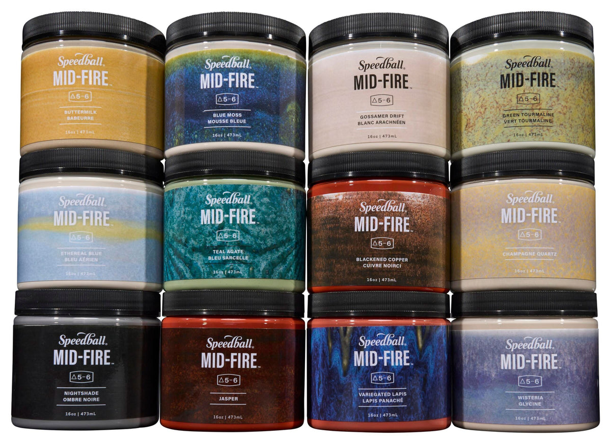 GLAZE SPEEDBALL MID-FIRE PINT SET OF 12