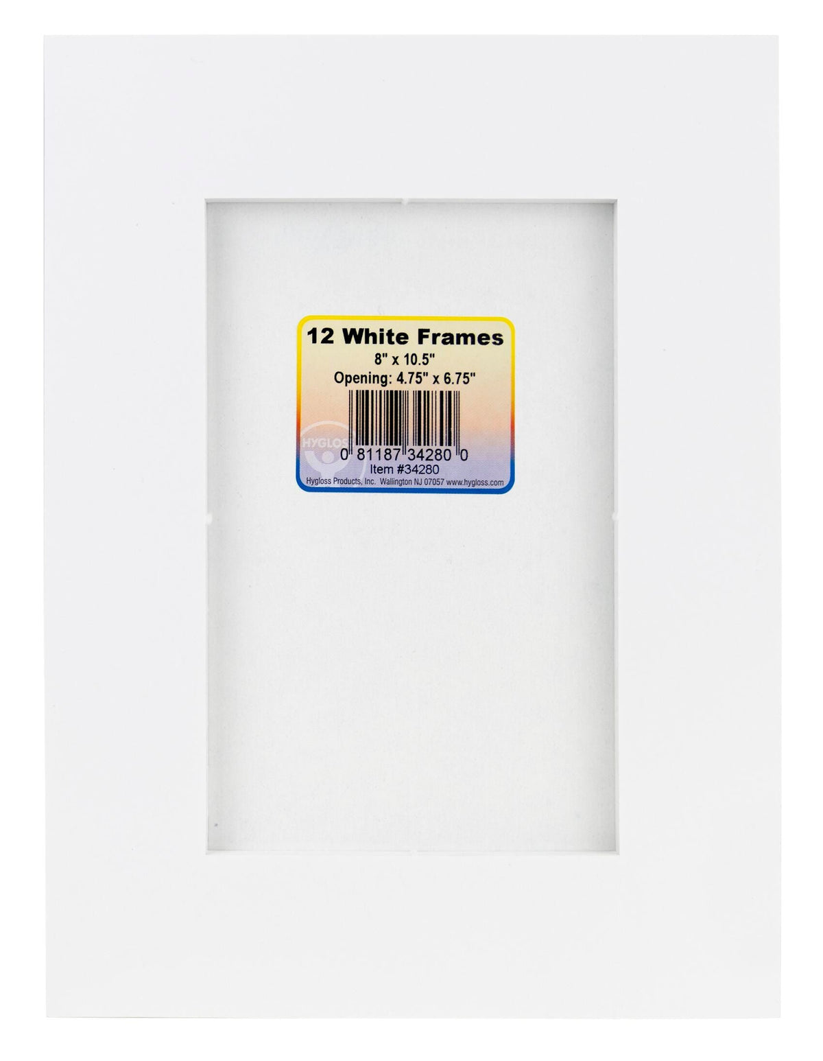 BOARD FRAME 4-3/4 X 6-3/4IN WHITE 12 PC