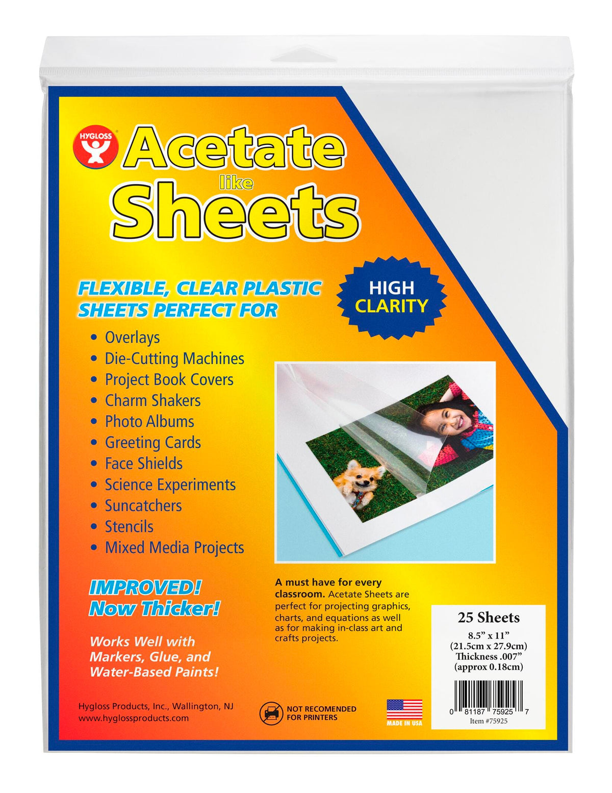 PAPER ACETATE 8-1/2 X 11 IN 25 SHT