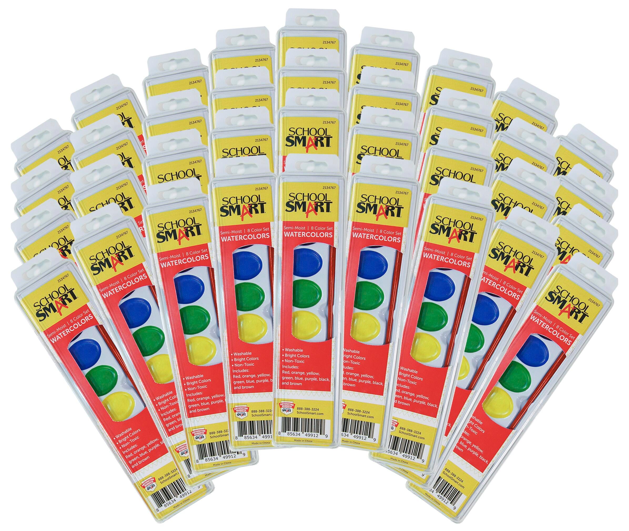 PAINT WATERCOLOR SCHOOL SMART 8 COLOR SET OF 36