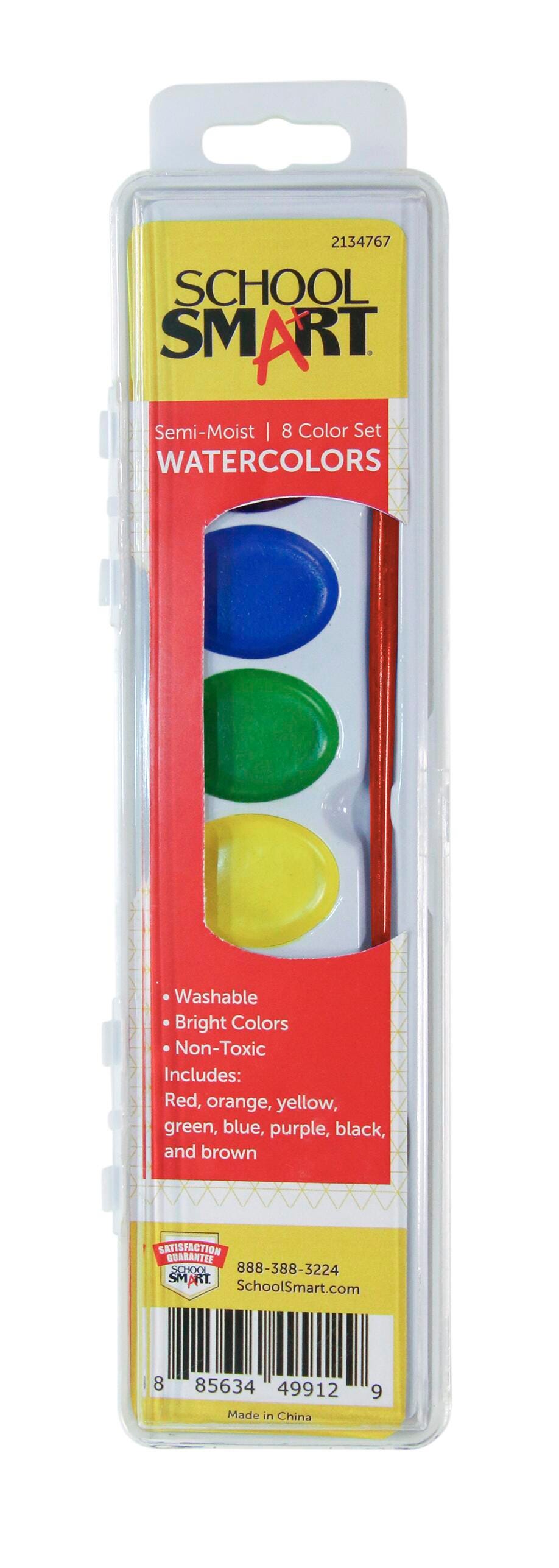 PAINT WATERCOLOR SCHOOL SMART 8 COLOR PAN