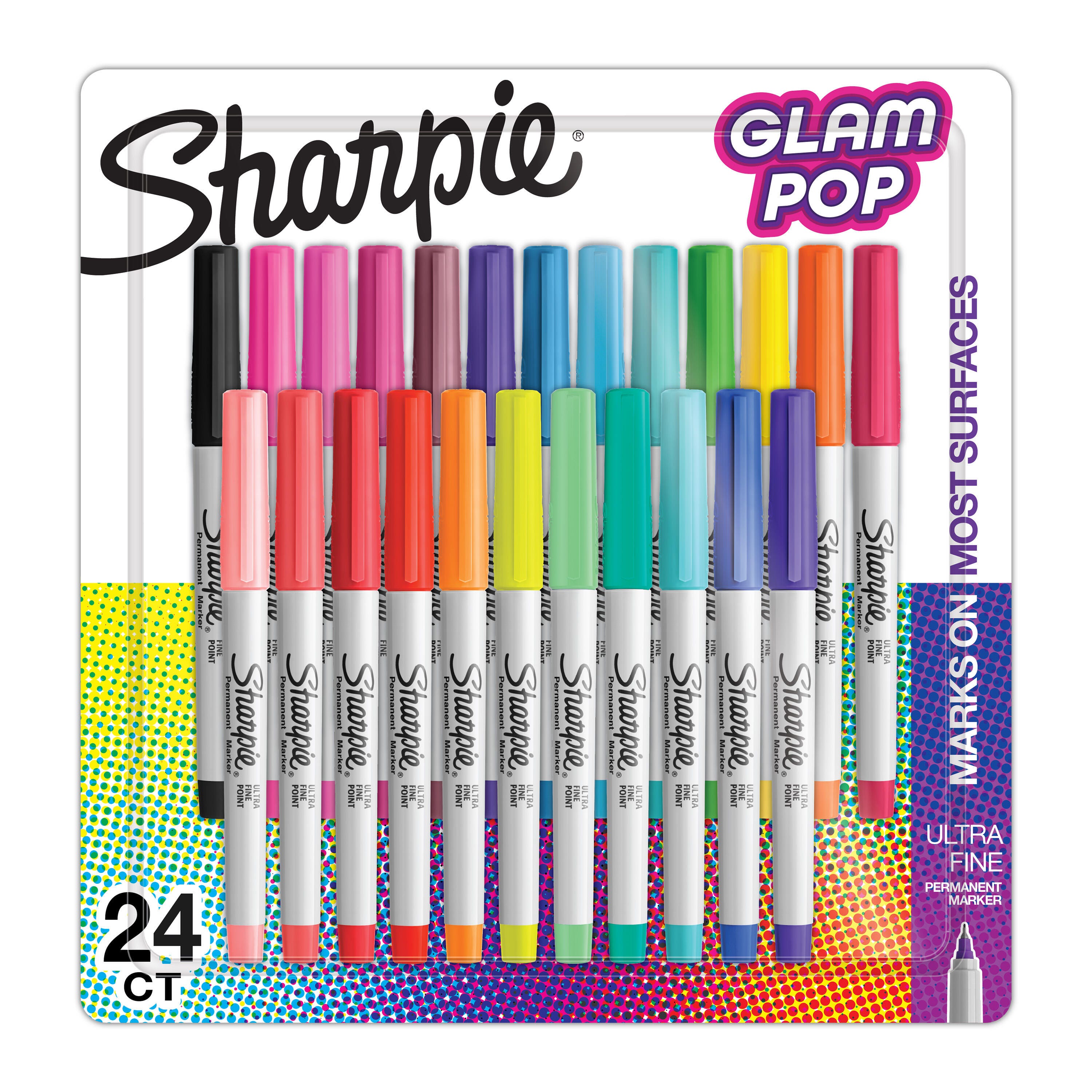 MARKER SHARPIE ULTRAFINE GLAM POP SET OF 24