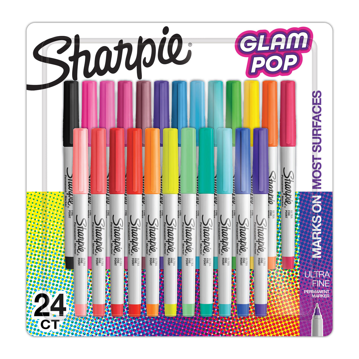 MARKER SHARPIE ULTRAFINE GLAM POP SET OF 24