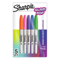 MARKER SHARPIE FINE GLAM POP SET OF 5
