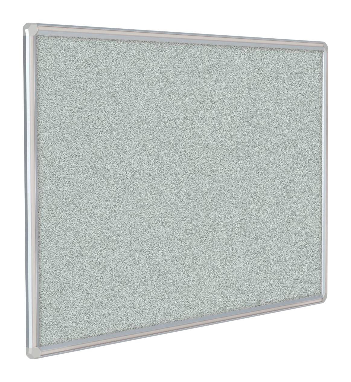 BULLETIN BOARD - GHENT - DECOAURORA VINYL BULLETIN BOARD - SATIN ALUMINUM FRAME - 3 H X 4 W FT - GRAY COLOR