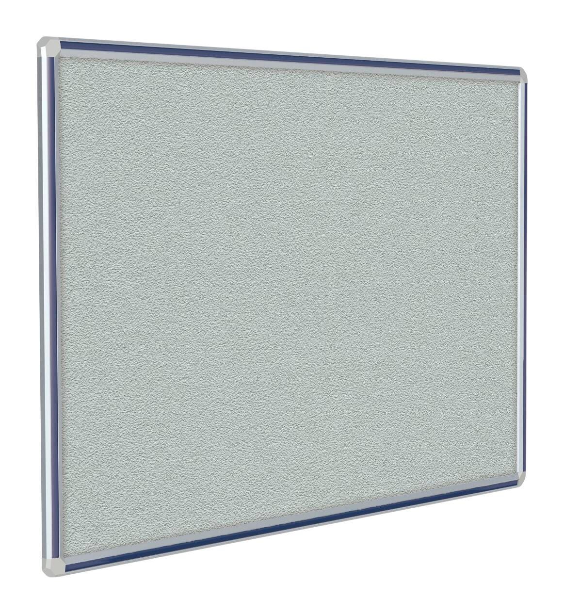 BULLETIN BOARD - GHENT - DECOAURORA VINYL BULLETIN BOARD - SATIN ALUMINUM FRAME - 4 H X 12 W FT - NAVY BLUE COLOR