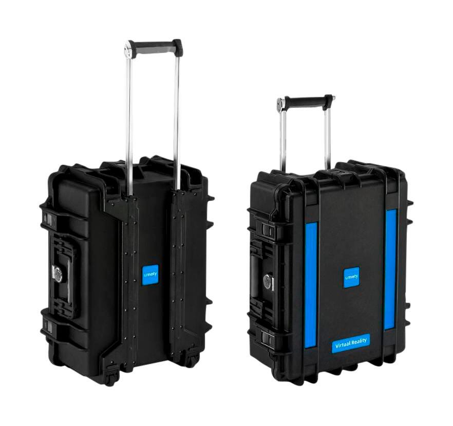 UMETY HARD-SIDED MOBILE STORAGE AND CHARGING CASE - HOLDS 8 UMETY HEADSETS AND CONTROLLERS