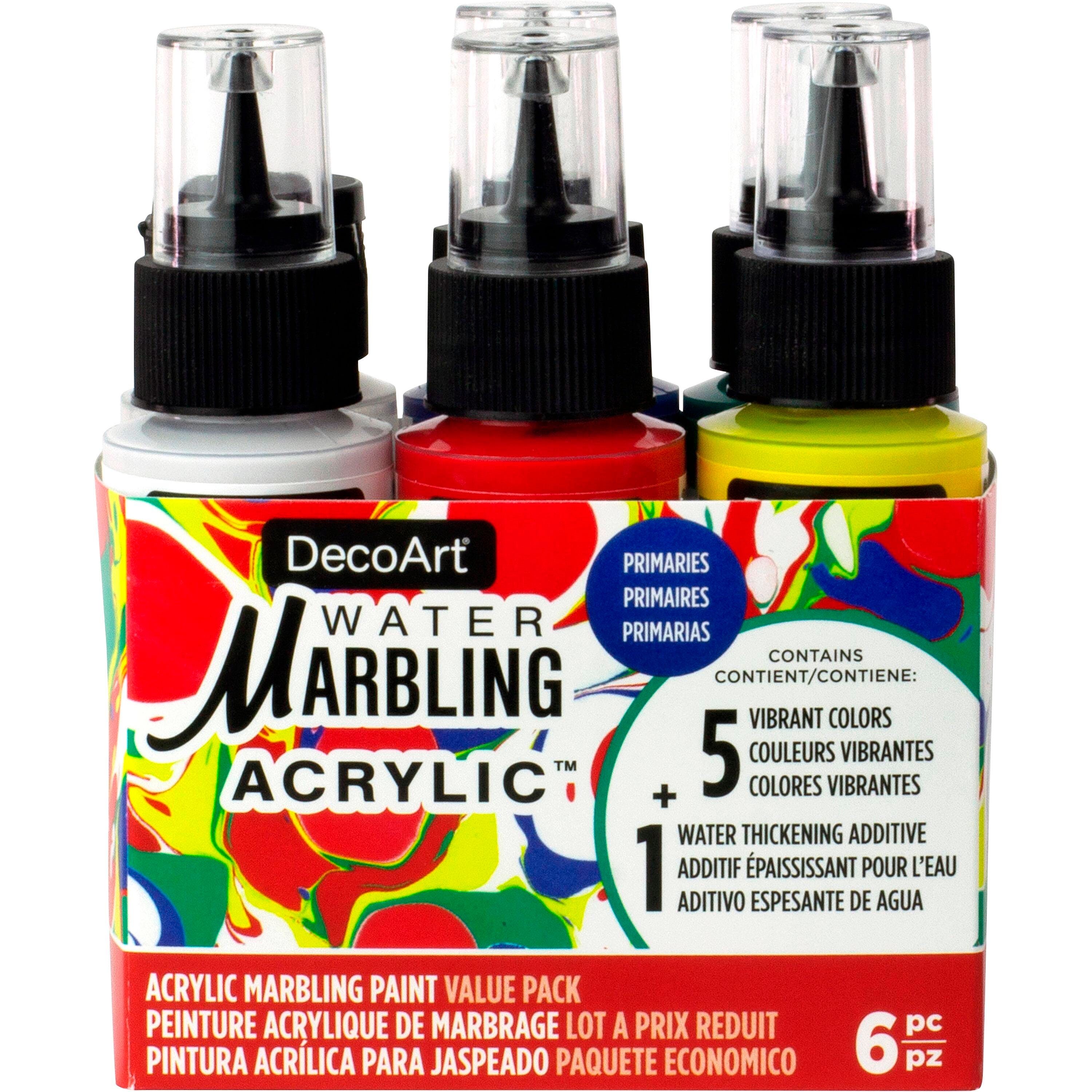 PAINT ACRYLIC WATER MARBLING 2 OZ PRIMARY SET OF 6