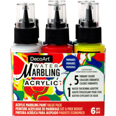 PAINT ACRYLIC WATER MARBLING 2 OZ PRIMARY SET OF 6
