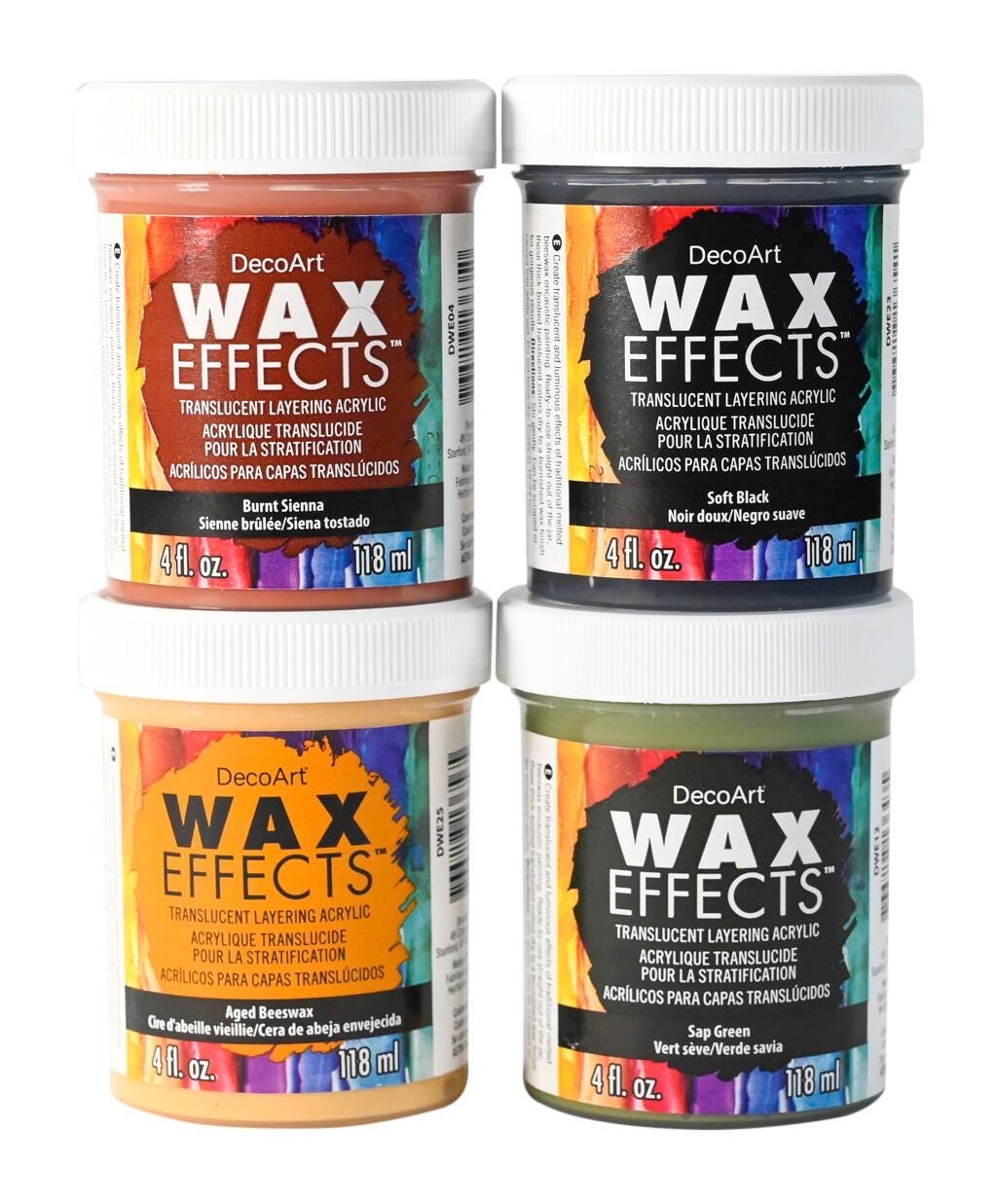 PAINT ARYLIC WAX EFFECTS NATURAL SET OF 4