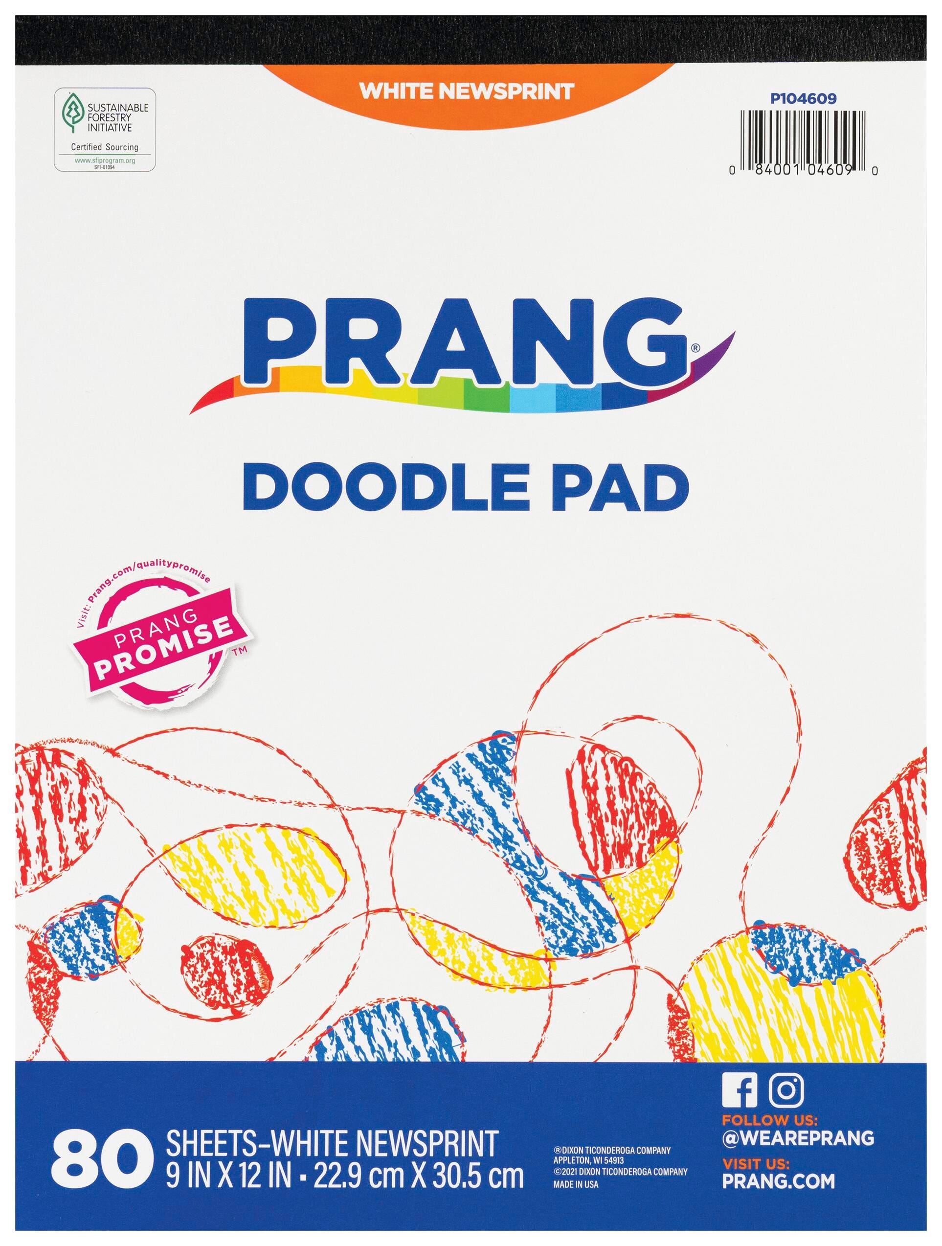 PRANG DOODLE PAD 9X12 IN 80 SHEETS