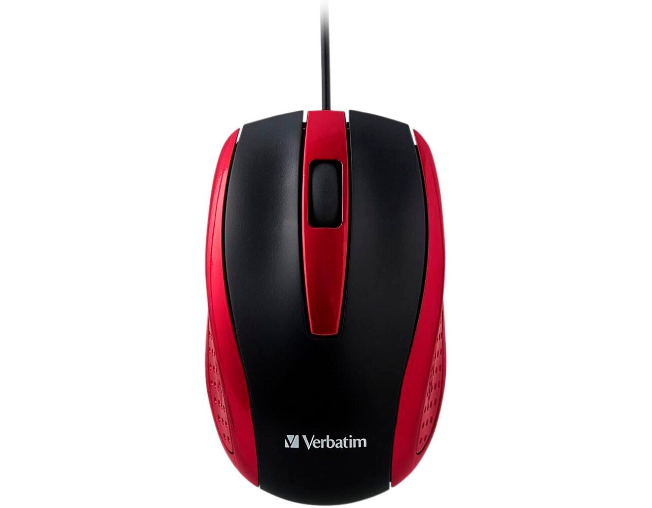 MOUSE WIRED OPTICAL RED VERBATIM VER99742