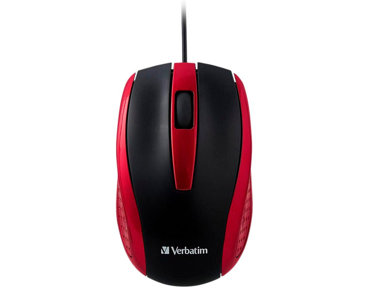 MOUSE WIRED OPTICAL RED VERBATIM VER99742