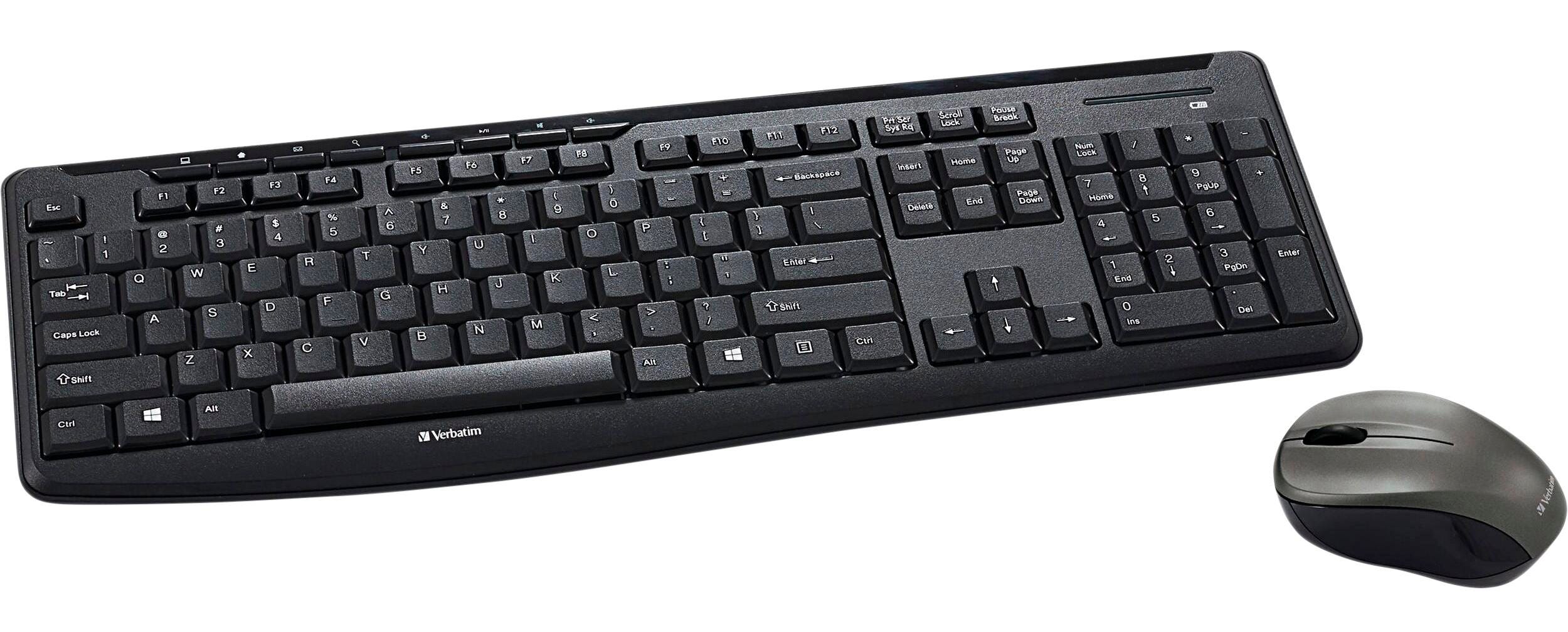 KEYBOARD MOUSE COMBO WIRELESS BLACK VERBATIM VER99779