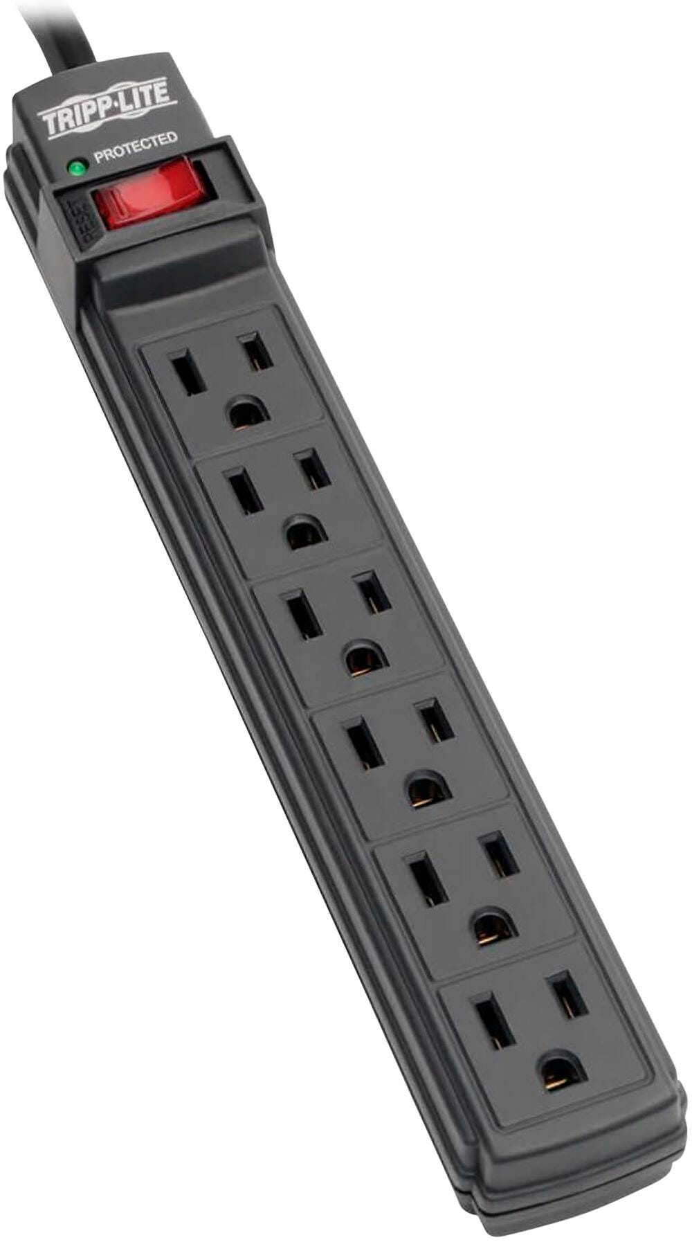 SURGE PROTECTOR 6 OUTLET 6 FT CORD BLACK TRPTLP6B