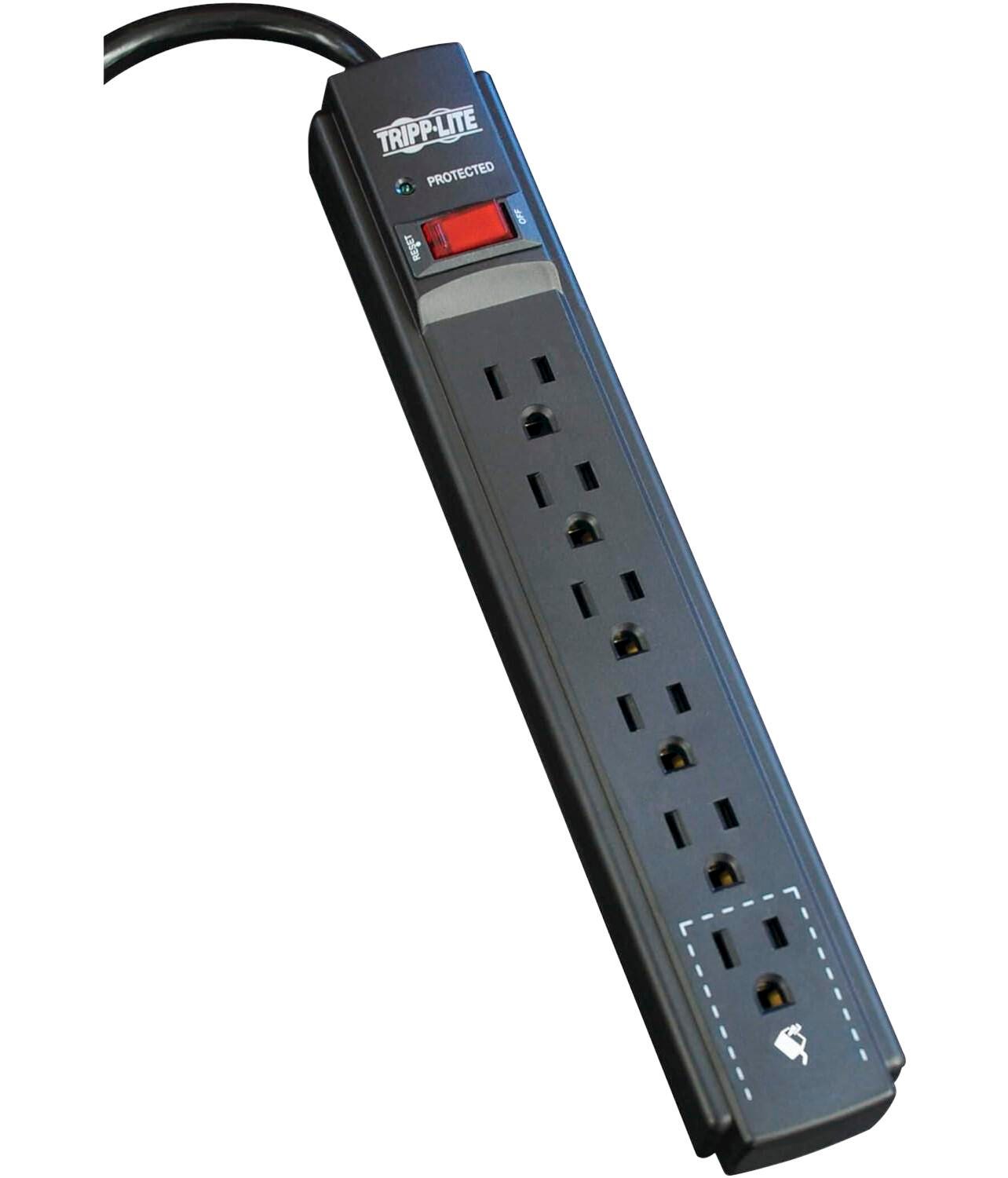 SURGE PROTECTOR 6 OUTLET 6 FT CORD BLACK TRPTLP606B