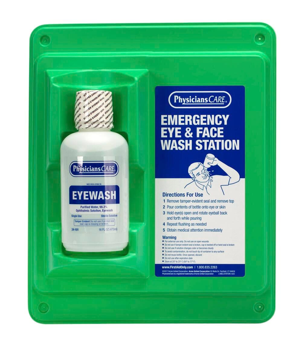 FIRST AID/HEALTH SUPPLIES - PHYSICIANSCARE EYE WASH STATIONS AND REFILLS