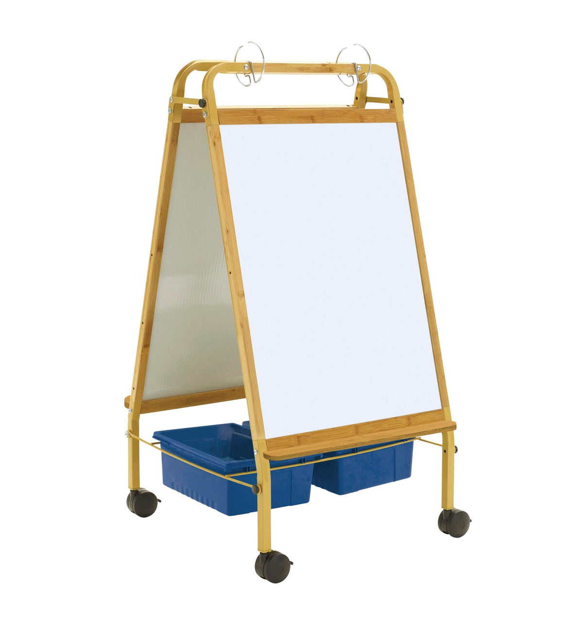 CHILDCRAFT BAMBOO EARLY LEARNING STATION WITH BLUE TUBS