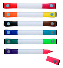 MARKER DRY ERASE SCHOOL SMART 2 IN 1 MAGNETIC MEDIUM SET OF 6