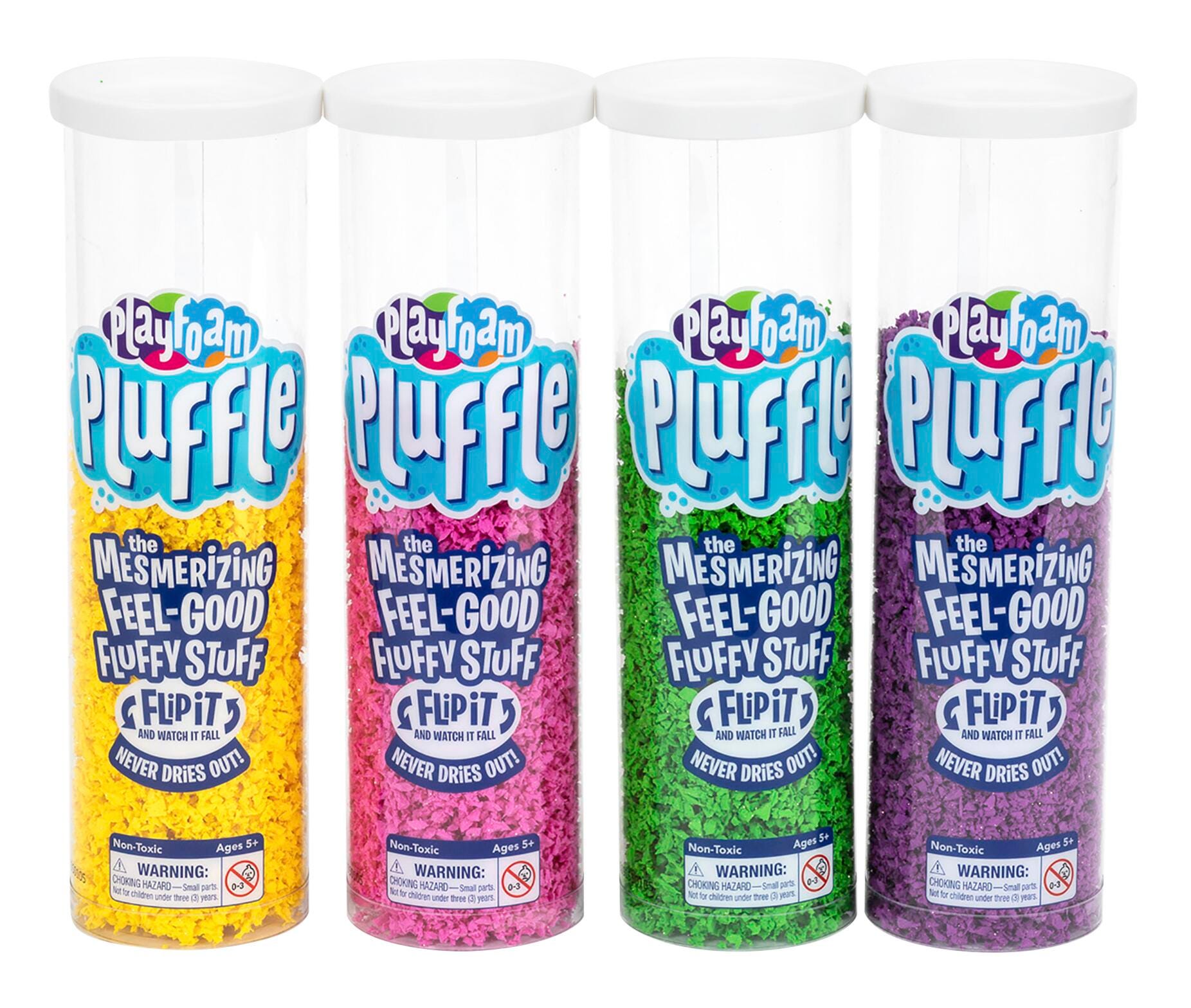 PLAYFOAM PLUFFLE 4PK PUR/GRN/PNK/YEL