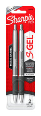 PEN SHARPIE GEL 0.7 MM GUN METAL BARREL BLACK INK PK OF 2