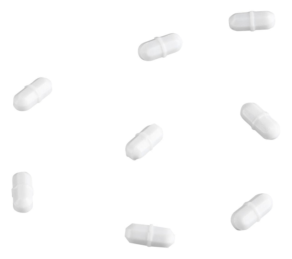 MAGNETIC STIR BAR PTFE 20X8MM PK10 WHITE