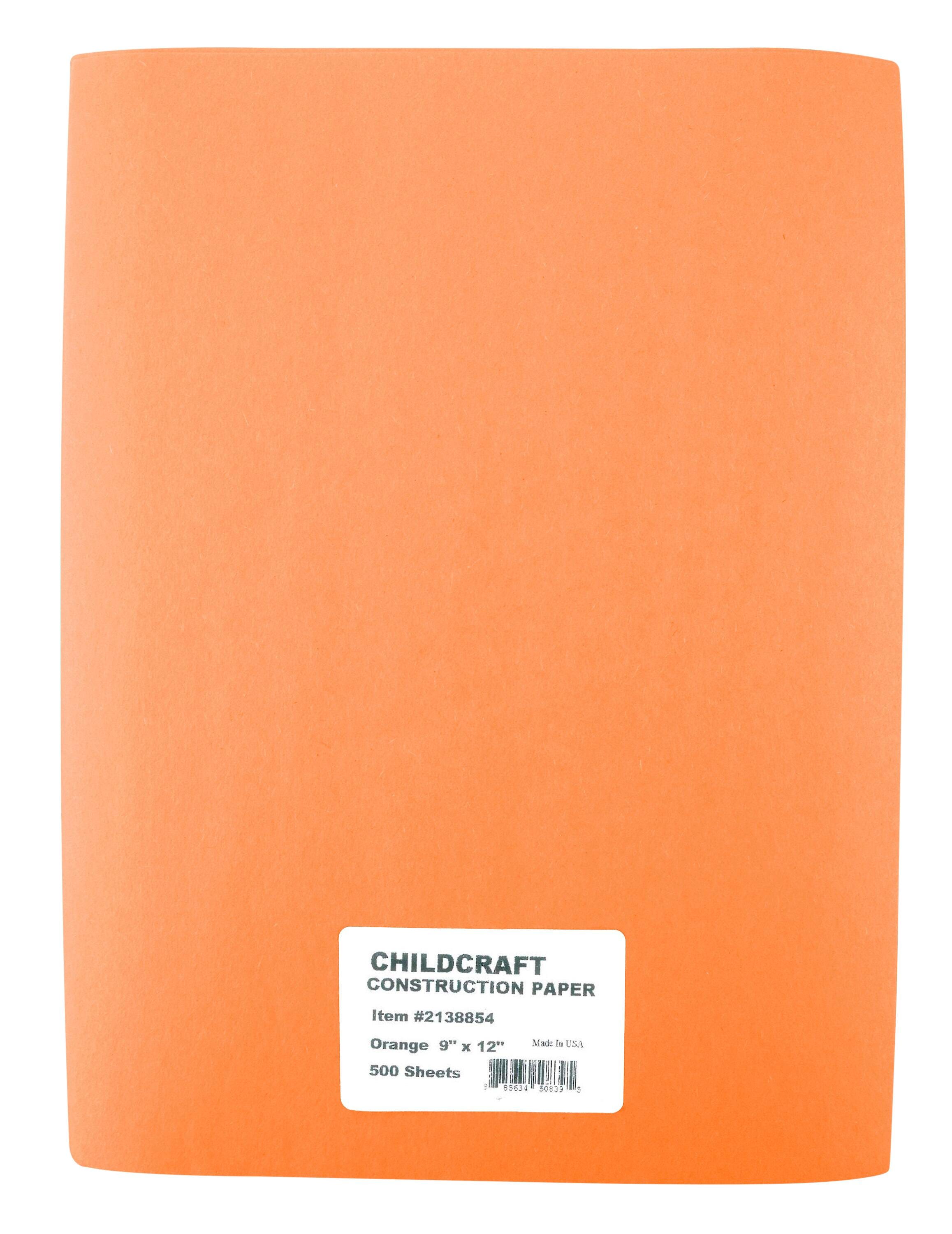PAPER CONSTRUCTION CHILDCRAFT ORANGE 9X12 LIGHT WEIGHT PACK OF 500