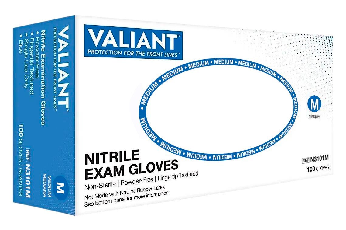 SCHOOL HEALTH NITRILE GLOVES - MEDIUM - 100/BOX