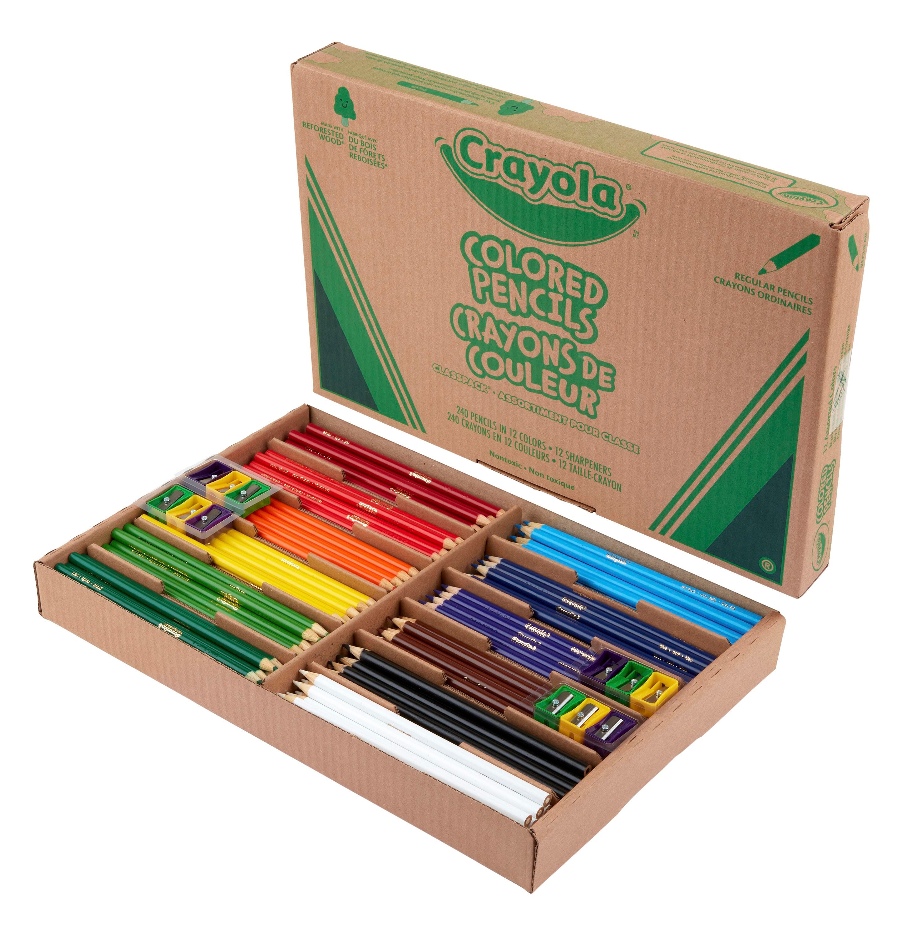 PENCILS COLORED CRAYOLA CLASSPACK 12-COLOR SET OF 240