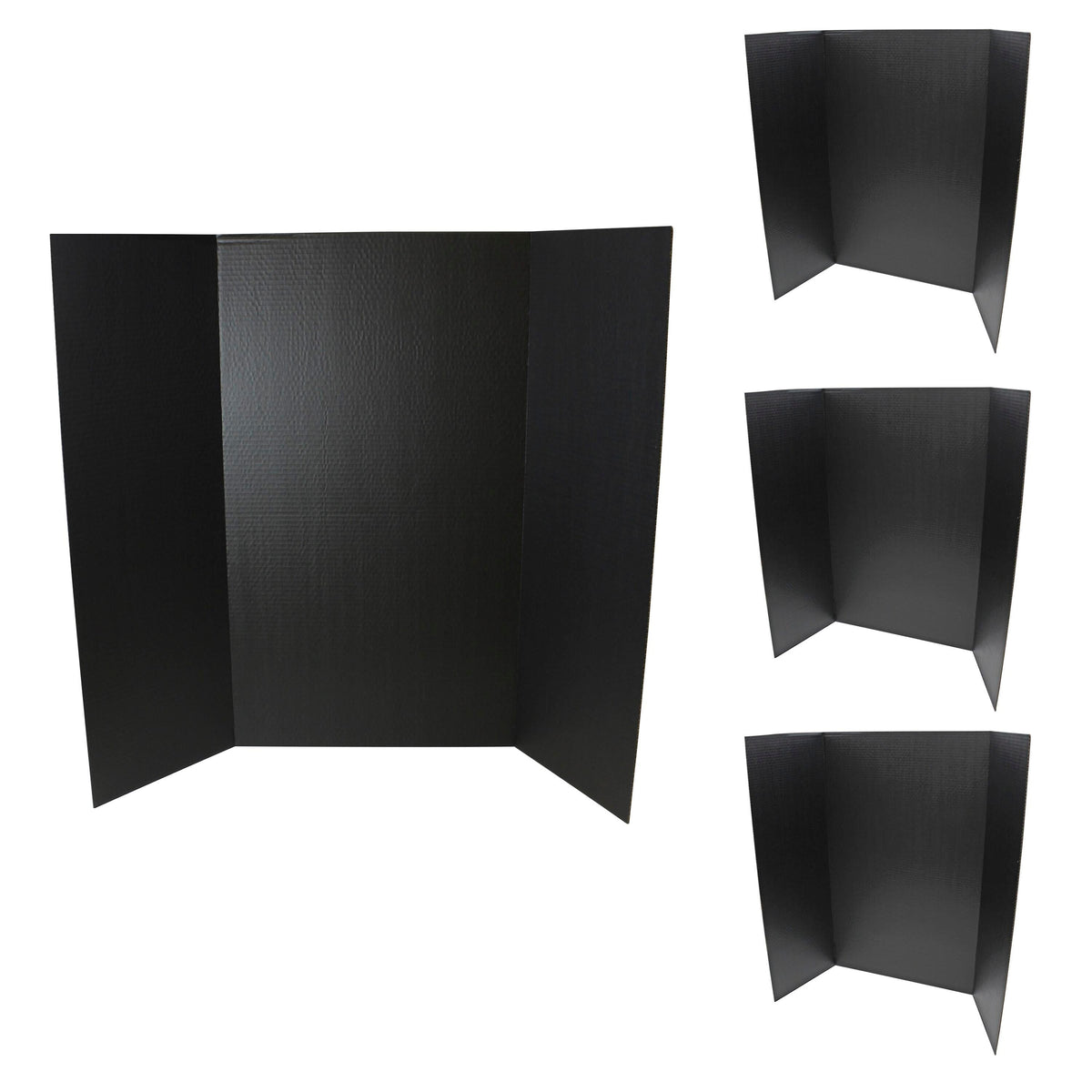 PRESENTATION BOARD TRI FOLD FLPSD 48X36 IN BLK PK OF 4