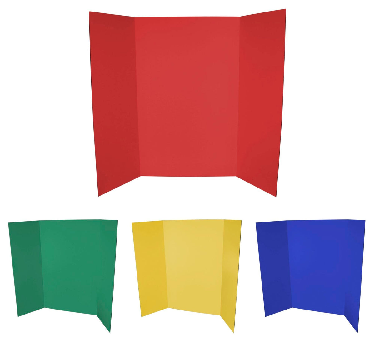 PRESENTATION BOARD TRI FOLD FLPSD 48X36 IN ASST PK OF 4