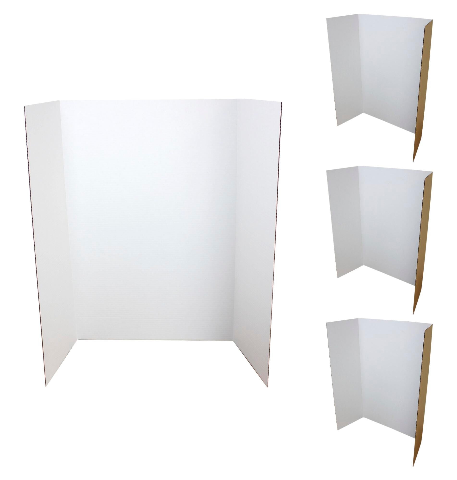 PRESENTATION BOARD TRI FOLD FLPSD 48X36 IN WHT PK OF 4