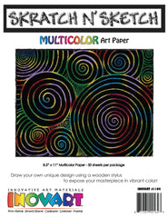 PAPER SKRATCH 8.5 X 11 MULTICOLOR 50 SHEETS