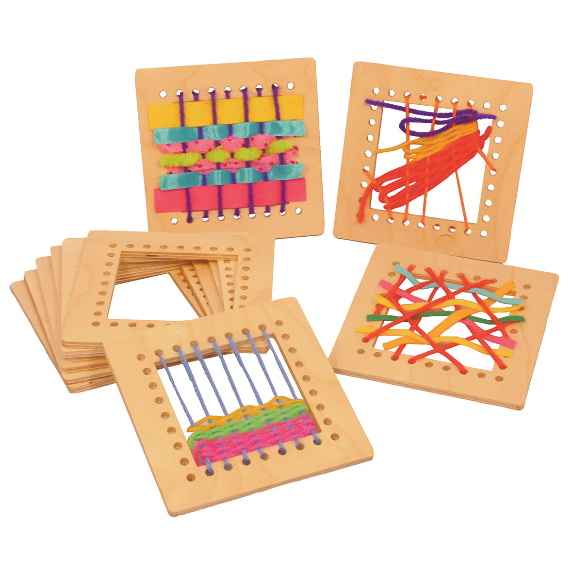 Wooden Weaving Squares Pk 10