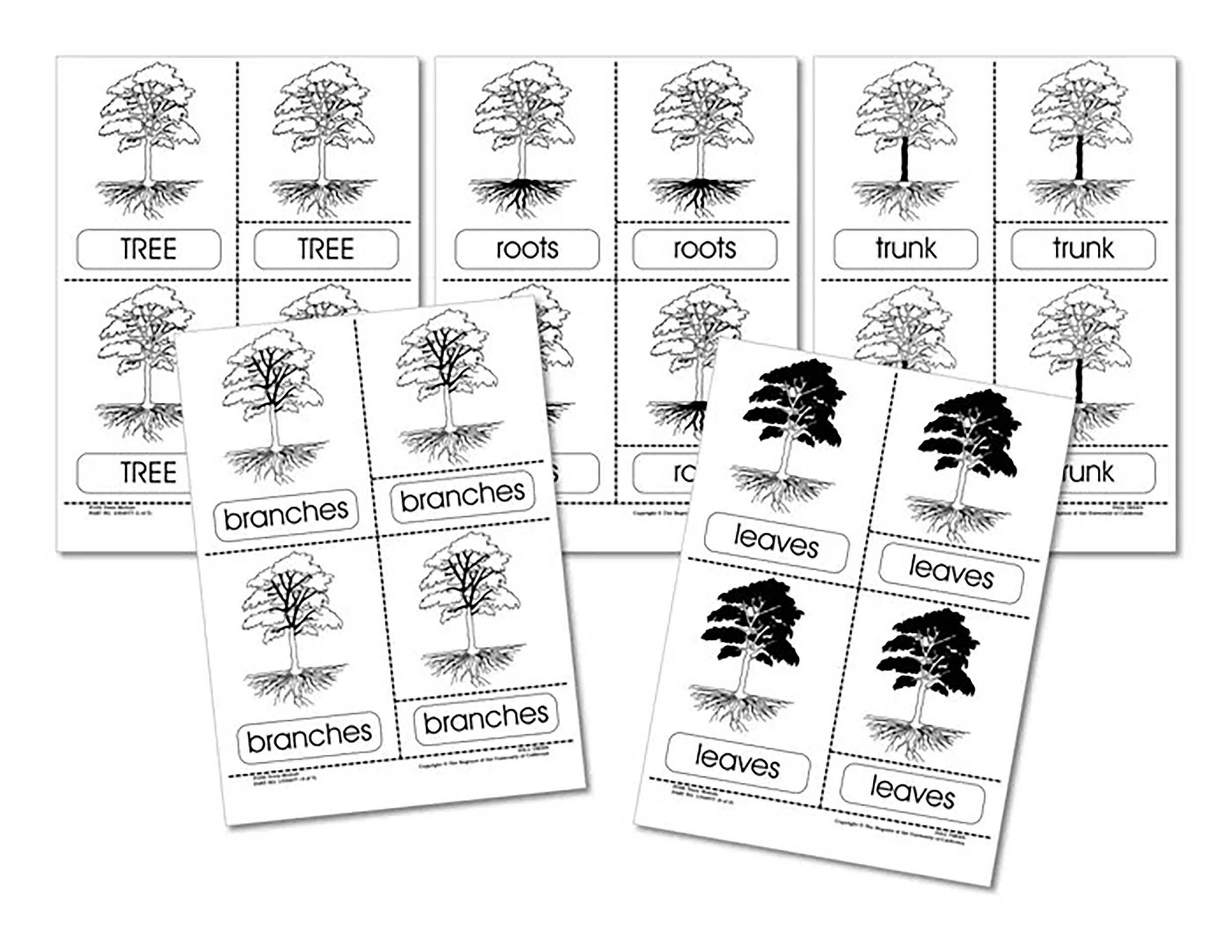 CARDS TREE PARTS 12 SETS/15
