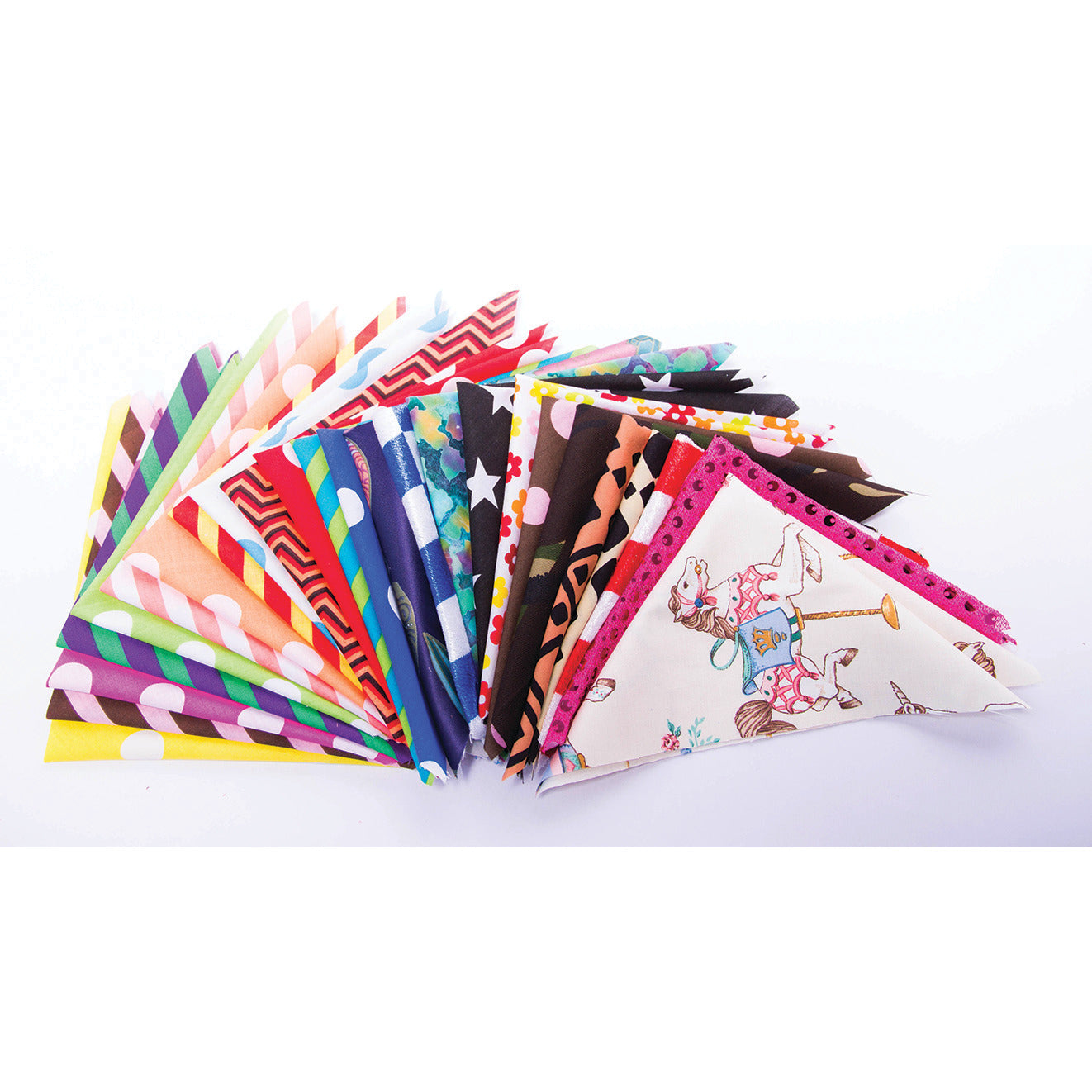 Patterned Fabric Squares Pk25