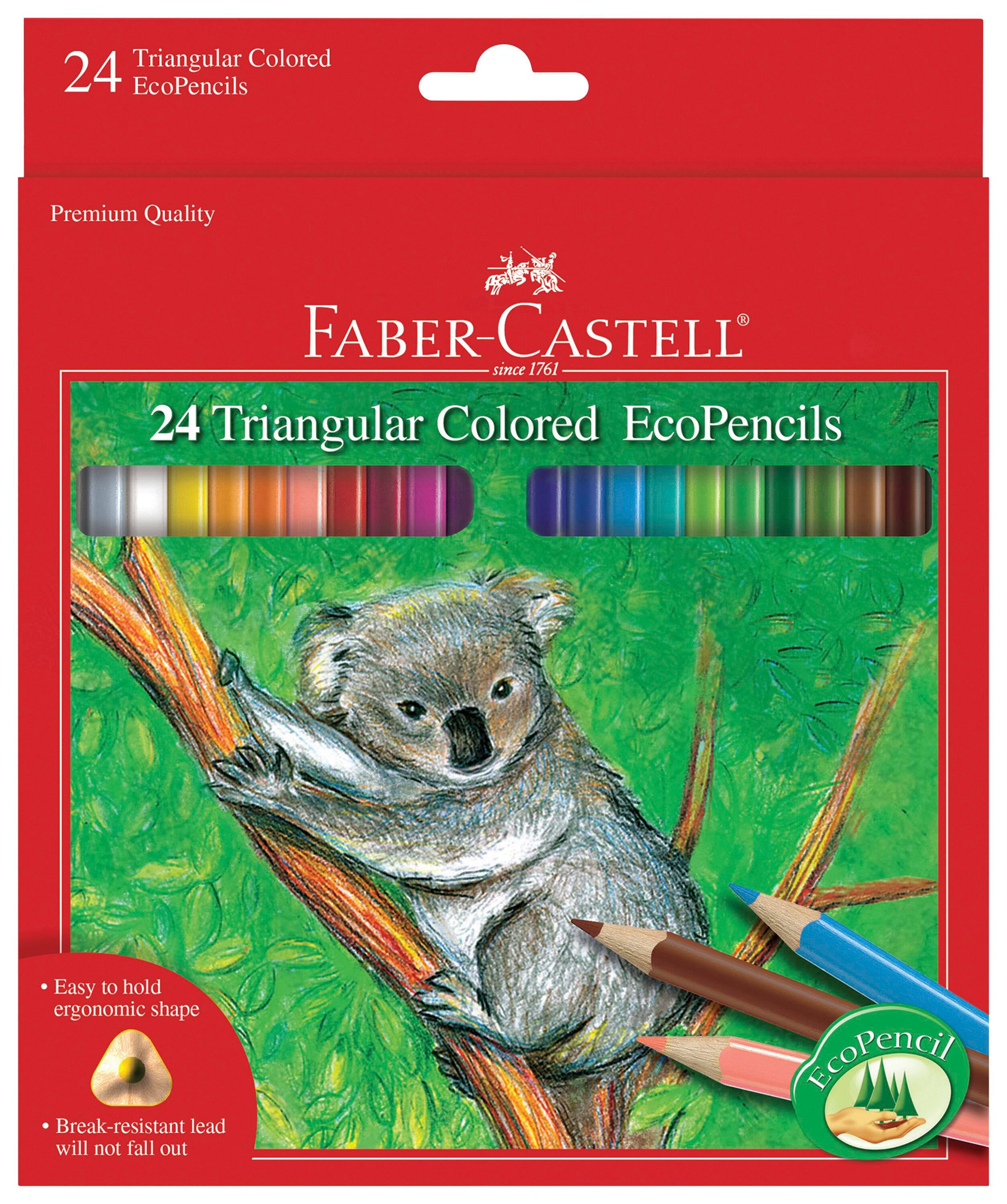 PENCILS COLORED TRIANG FABER CASTELL ECO ASST CLRS SET OF 24