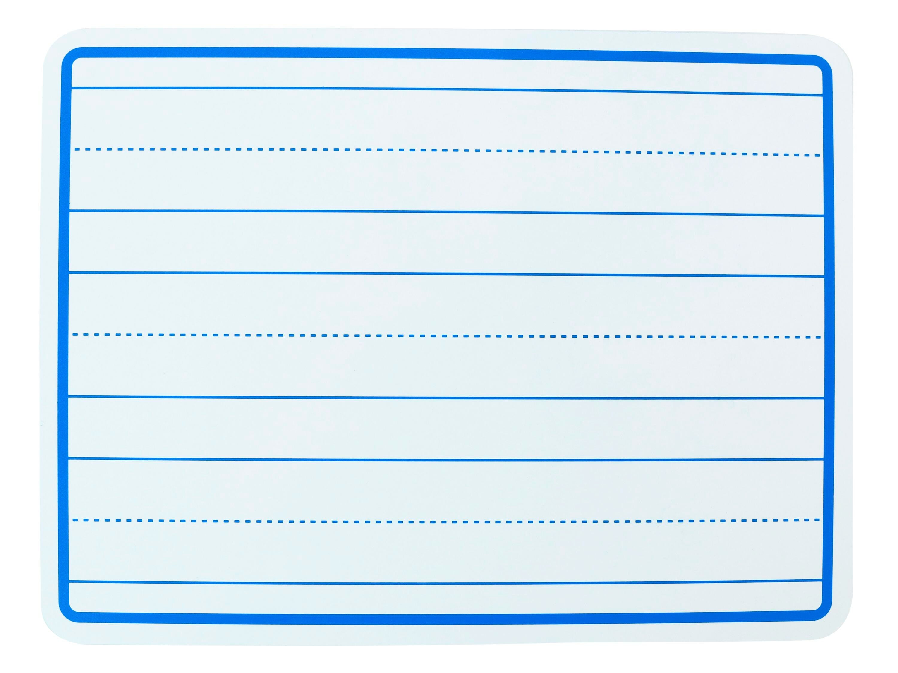DRY ERASE BOARD LINED BOTH SIDES 12X18 SCHOOL SMART PACK OF 10