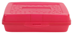 PENCIL BOX STANDARD - SCHOOL SMART RED 12 PK